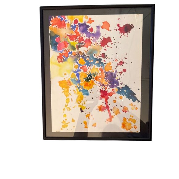 Framed Abstract Watercolor Paintings Original 14 x 12 Horizontal or Vertical - Picture 12 of 16